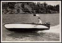 "We have added middle deck 13" wide-front of mid deck 27" from front deck".  "Paul Ford 22 hp Johnson 12' Delux Barbour.